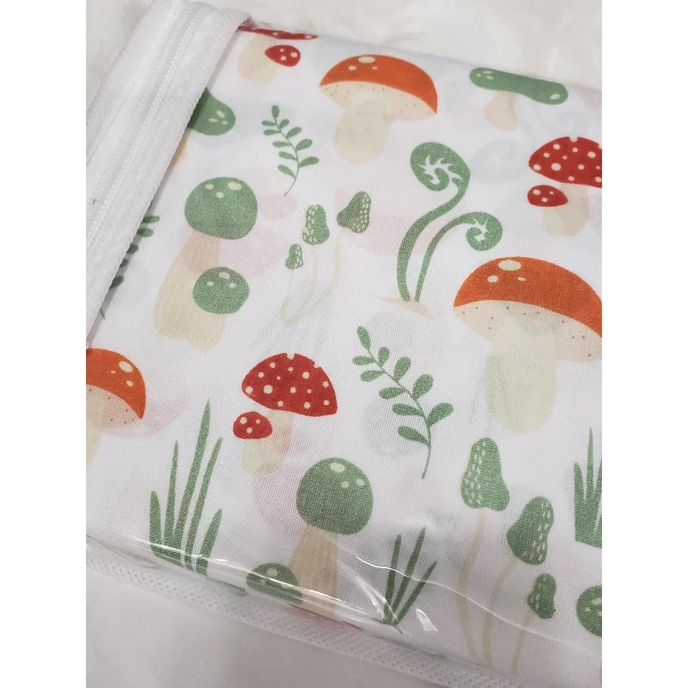 NEW 2 PIECE PILLOWCASE KING SZ MUSHROOM GARDEN BOTANICAL WHIMSICAL GNOME PLANTS